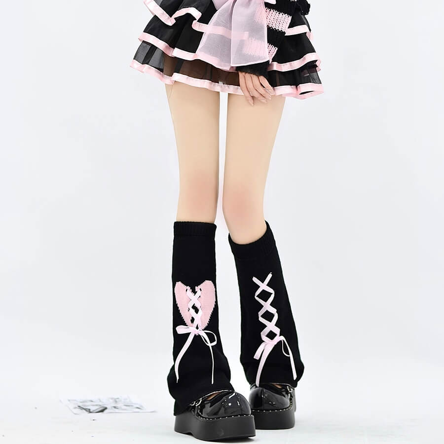 Sexy Ribbon heart leg warmer