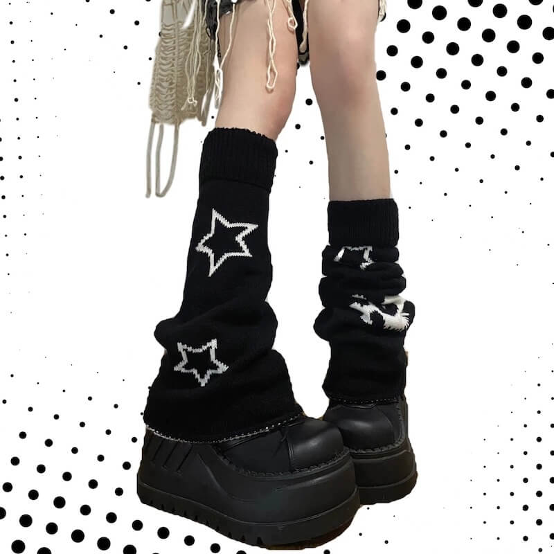 Sexy stars skull leg warmer