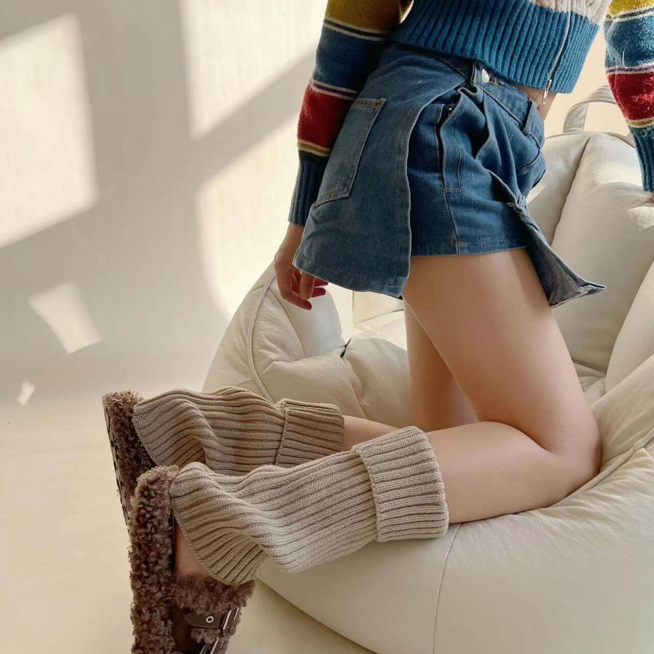 Sexy Academia label leg warmers