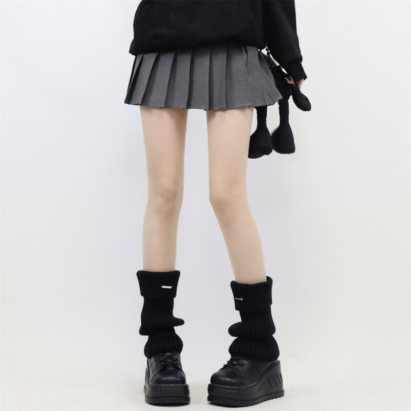 Sexy Academia label leg warmers