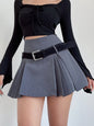 New Fashion Academic belt mini skirt