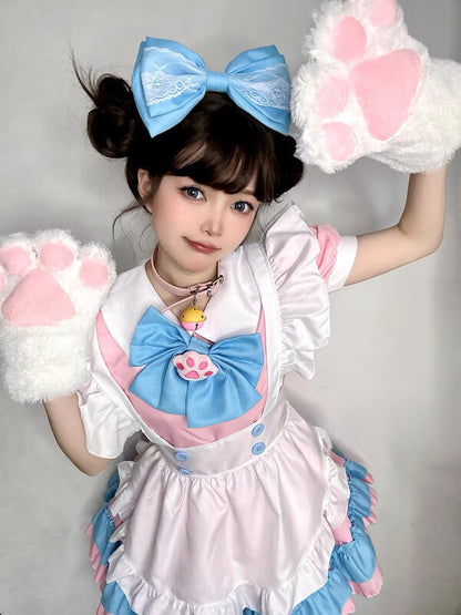 Babe pink blue maid dress