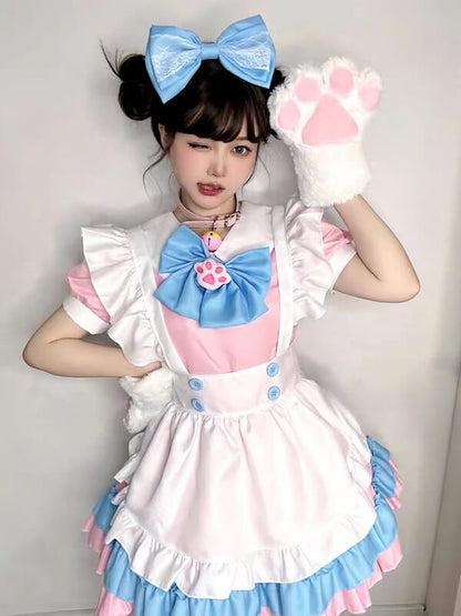 Babe pink blue maid dress