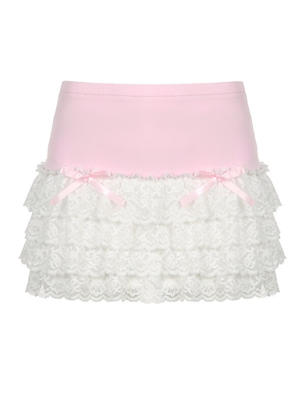 Ballet sweetheart lace layered skirt