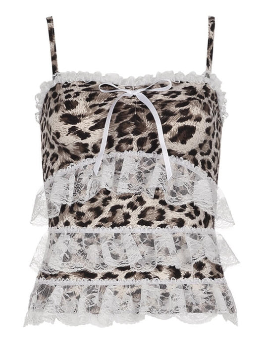 New Fashion Beatrice leopard lace camisole