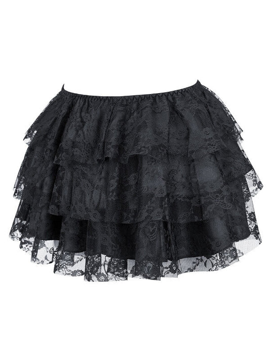 Black lace doll tulle skirt