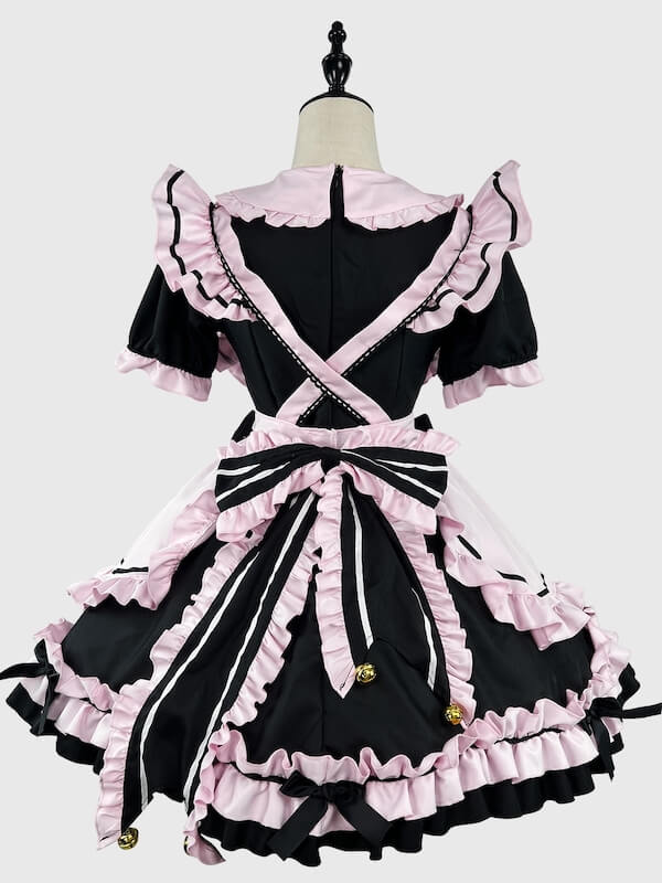 Black Pink Neko maid dress