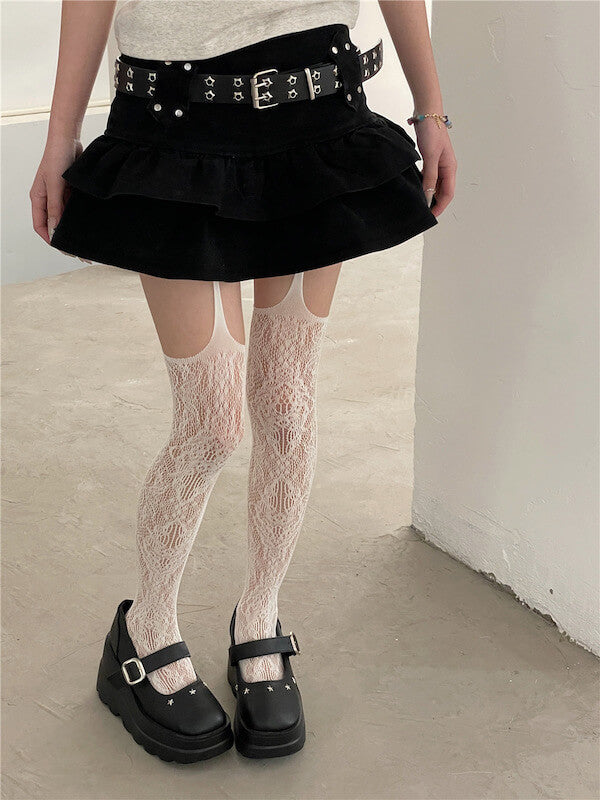 Blossom y2k suspender tights