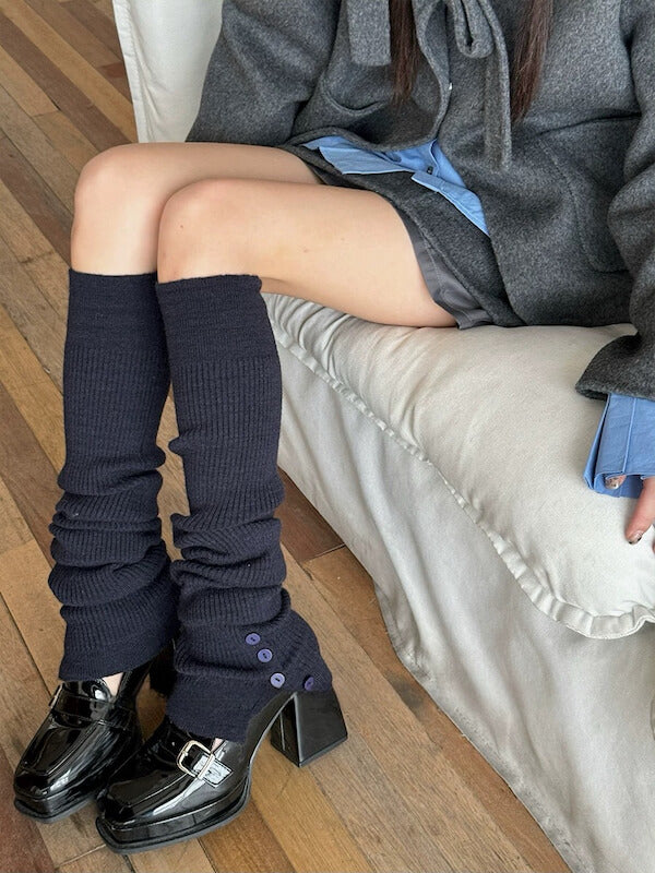 New Fashion Button slit over-knee leg warmers