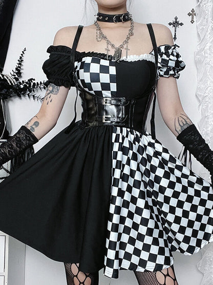 Chessboard darkness dress