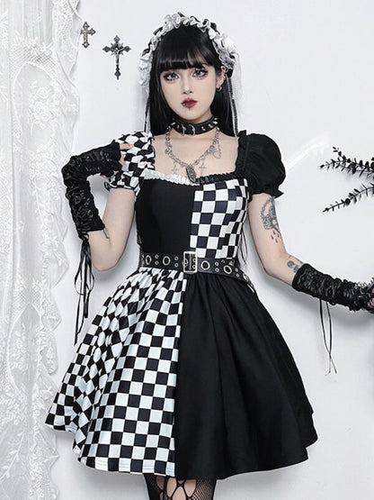 Chessboard darkness dress