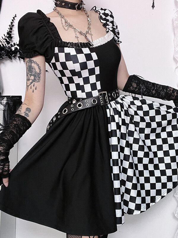 Chessboard darkness dress