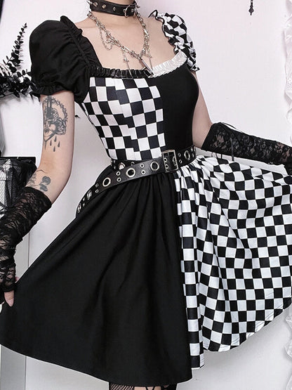 Chessboard darkness dress