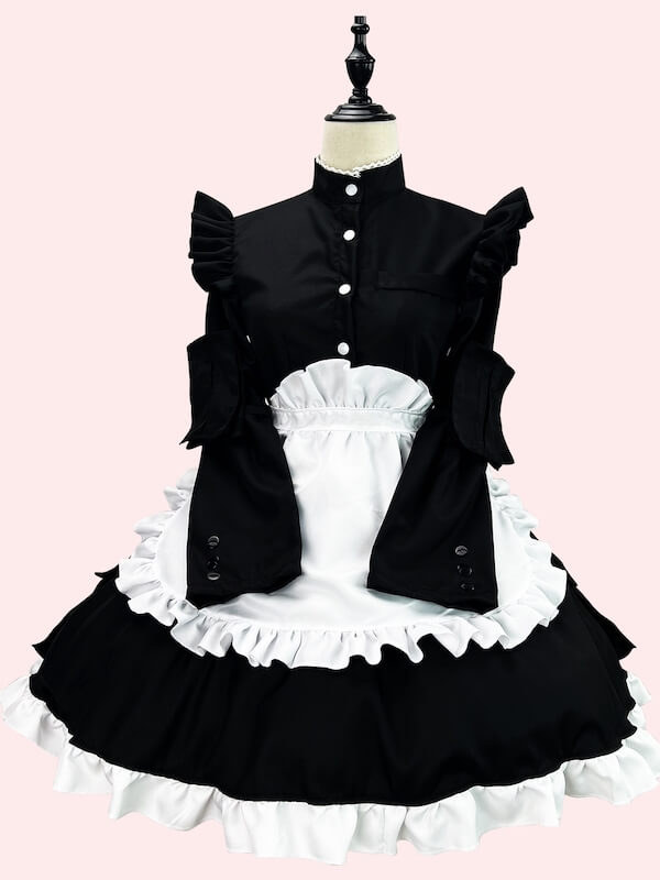 Exquisite elegance black maid dress