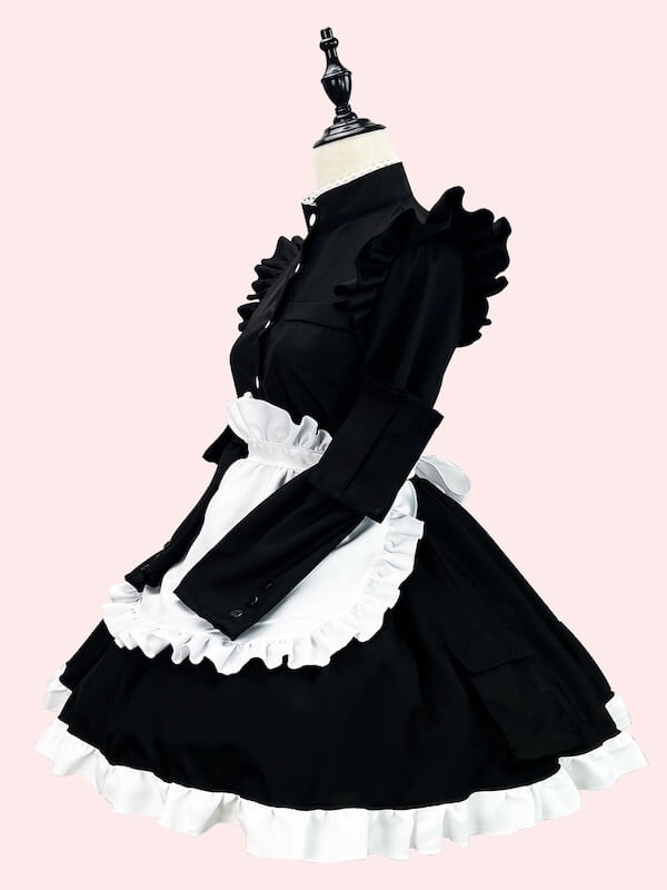 New Fashion Exquisite elegance black maid dress