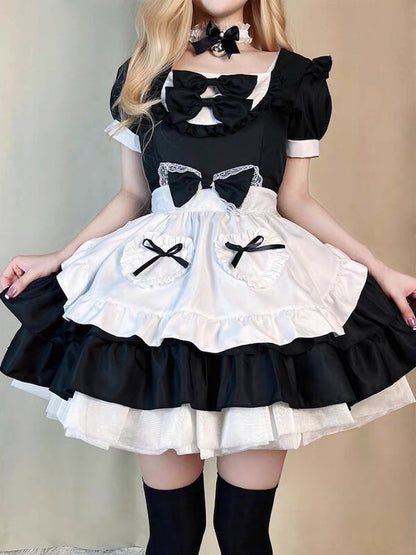 New Fashion Cute bows maid dress