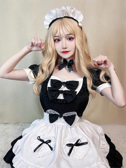 New Fashion Cute bows maid dress