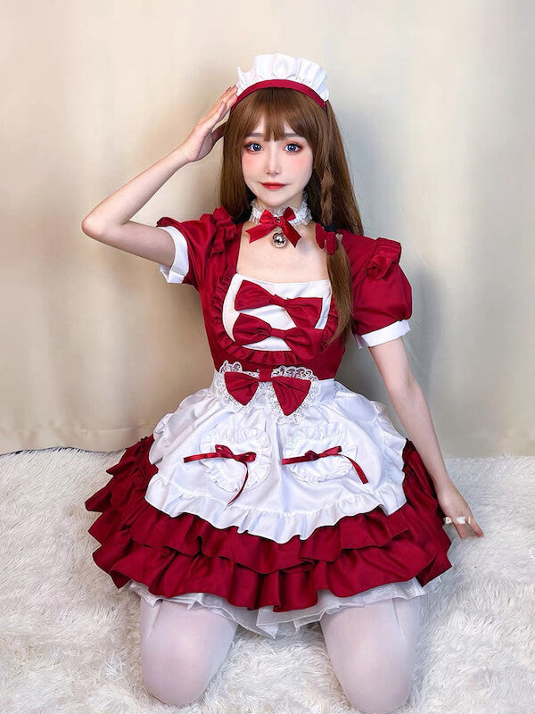 Cute bows maid dress