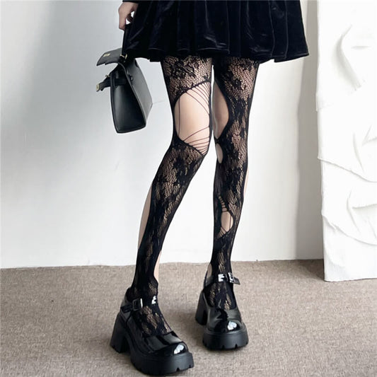 Sexy Darkness aesthetic tearing tights