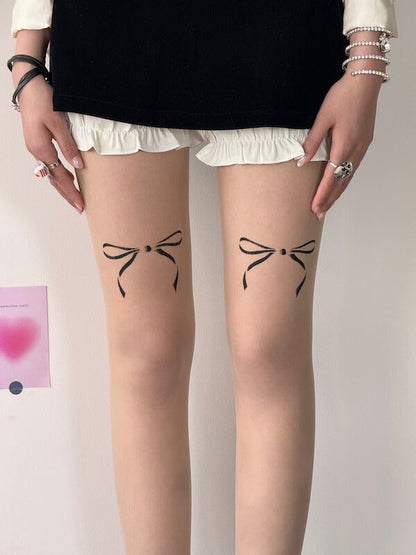 New Fashion Doll bow tattoo tights