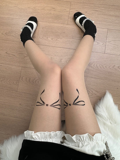 New Fashion Doll bow tattoo tights