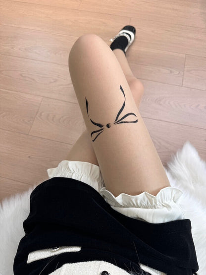 New Fashion Doll bow tattoo tights