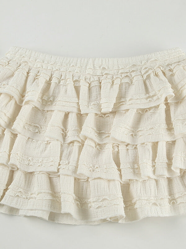 New Fashion Dolores ruffled layers skirt