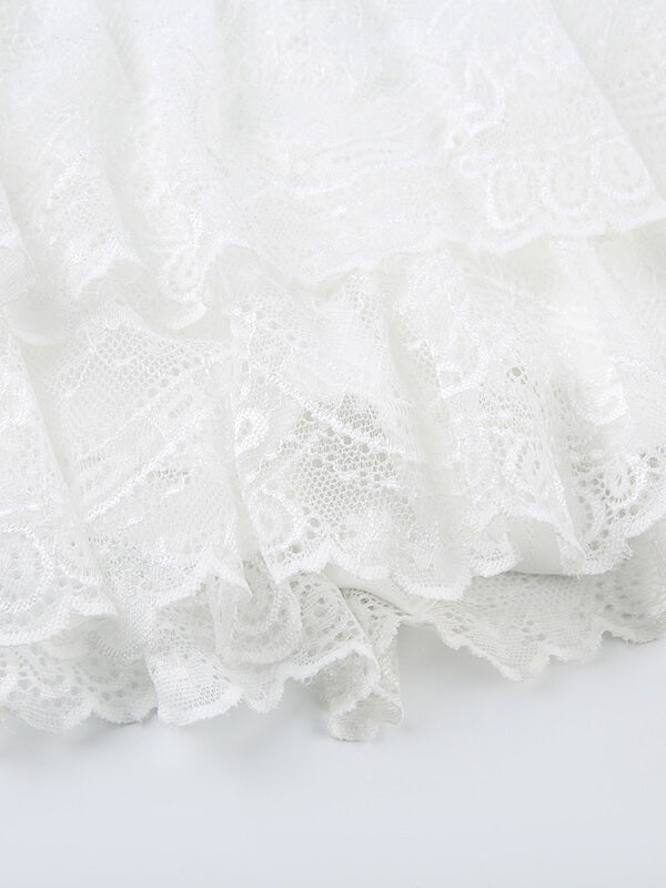 Elegant floral lace skirt