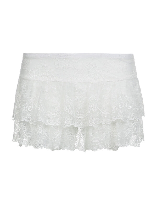 Elegant floral lace skirt