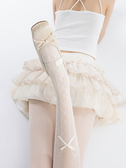 Sexy Fairy core ribbon doll tights