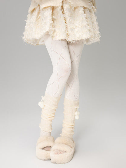 New Fashion Fluffy pompon leg warmers