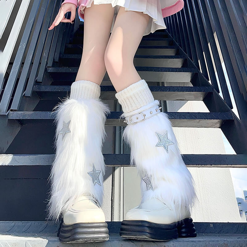 Sexy Fluffy stars 3 pieces leg warmers