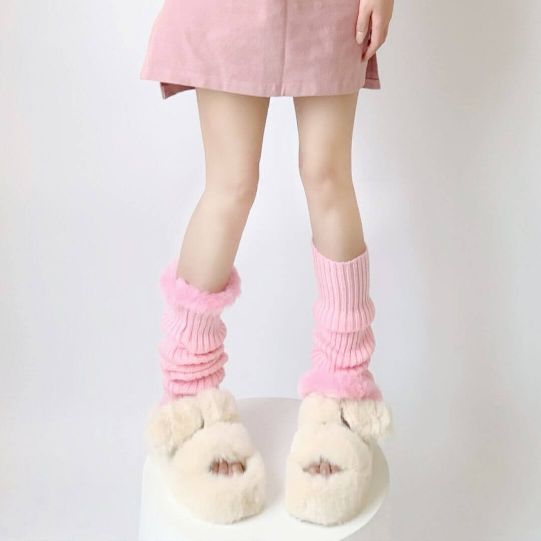 Sexy Furry pink leg warmers