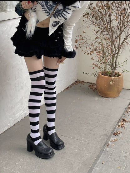 Sexy Girl candy stripe stockings