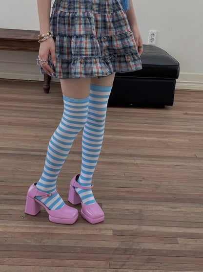 Sexy Girl candy stripe stockings