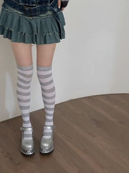 Sexy Girl candy stripe stockings