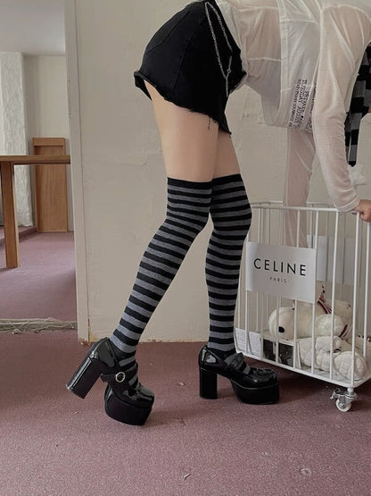 Sexy Girl candy stripe stockings