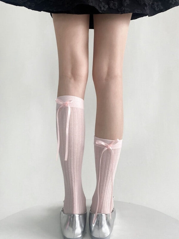 Girly ballet ribbon stockings