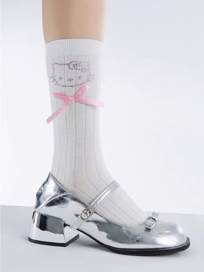 New Fashion Glitter kitty socks