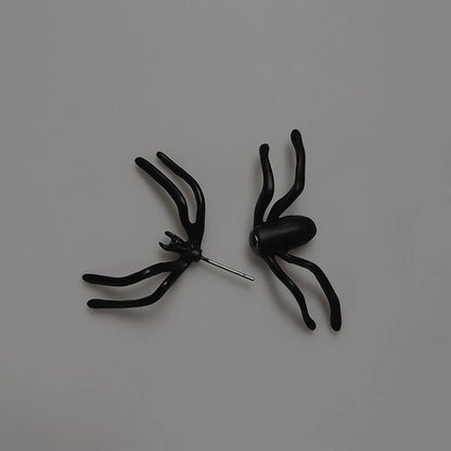 Sexy Goth black spider earring