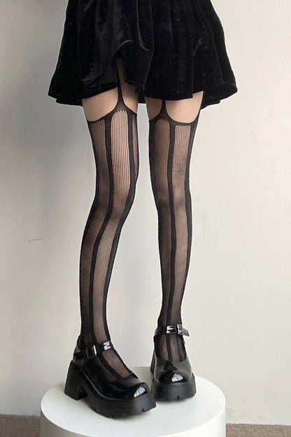 Sexy Goth hollow-out tights