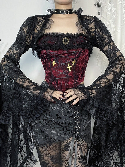 New Fashion Goth palace lace bolero