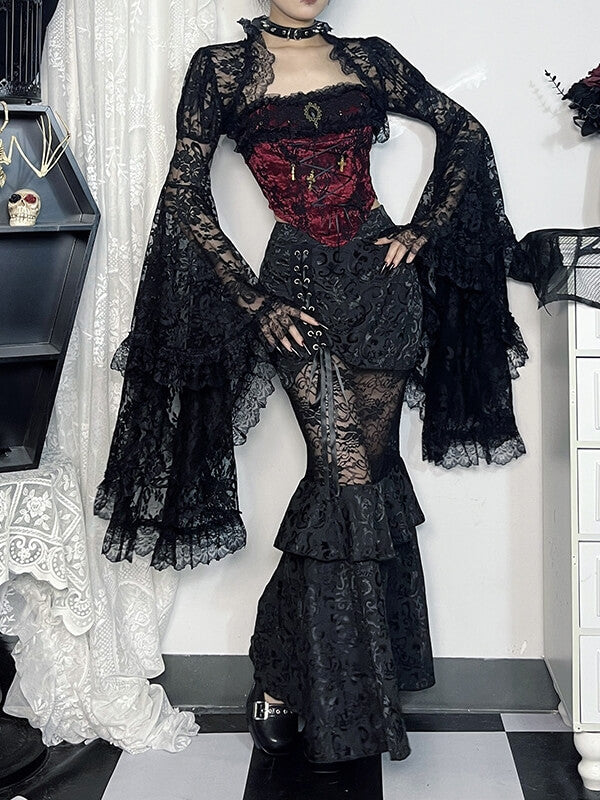 New Fashion Goth palace lace bolero