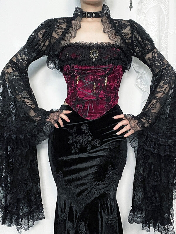 New Fashion Goth palace lace bolero