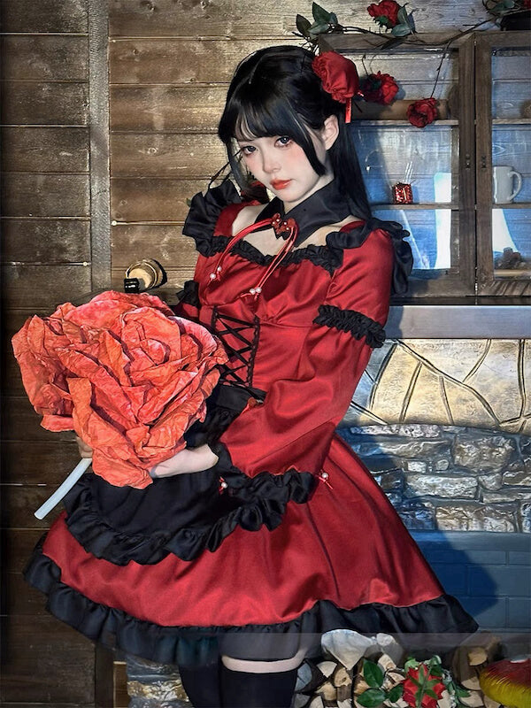 Gothic devil lolita maid dress