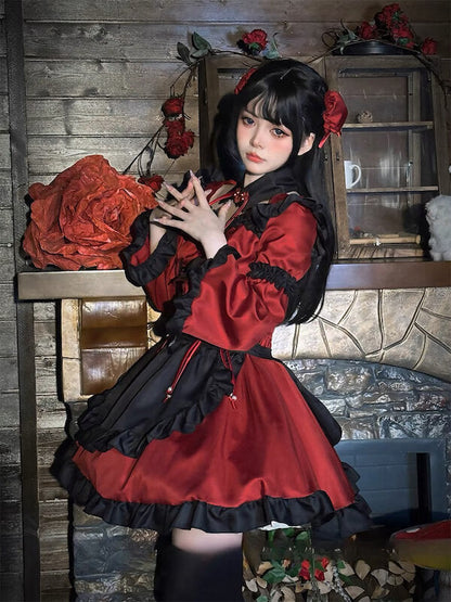 Gothic devil lolita maid dress