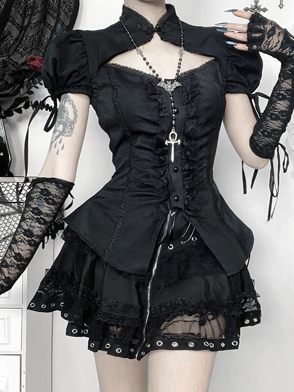 New Fashion Gothic lolita coquette blouse