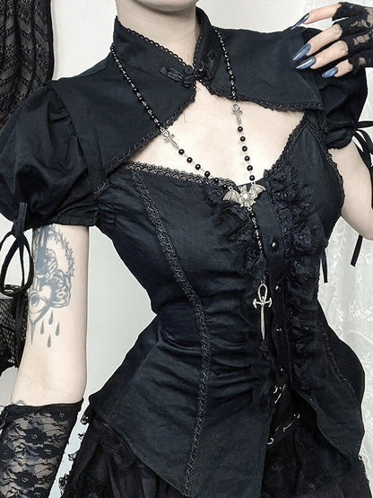 New Fashion Gothic lolita coquette blouse