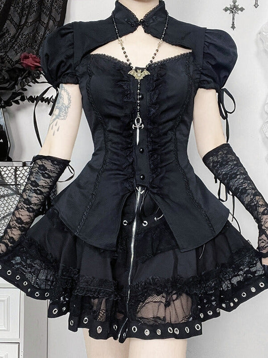 New Fashion Gothic lolita coquette blouse