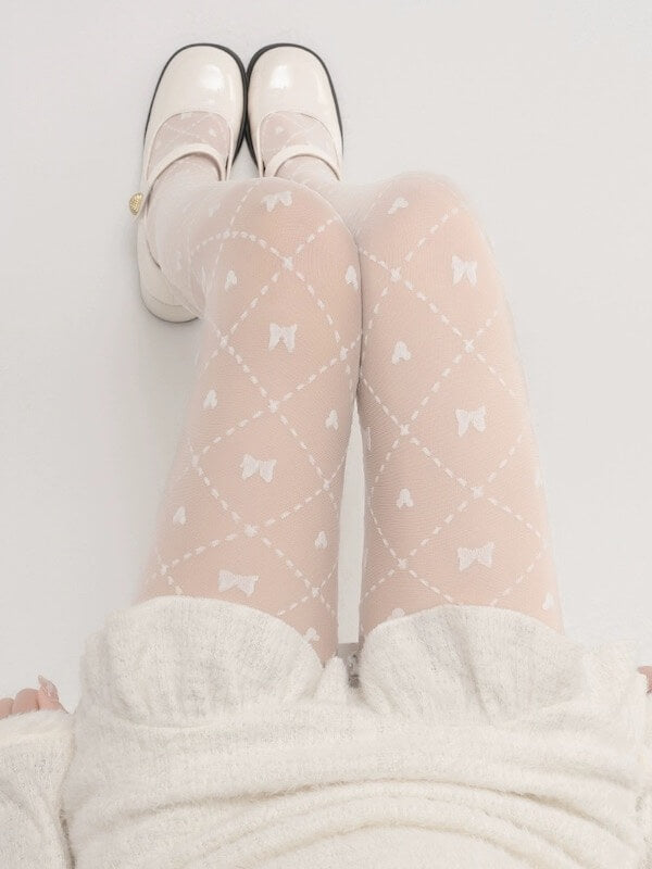 Sexy Grid butterfly lolita tights